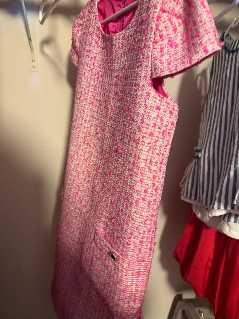 Lilly Pulitzer Pink Tweed Shift Dress